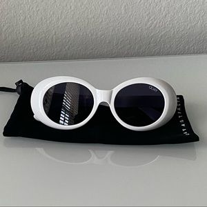 Quay Australia “Frivolous” White Sunglasses